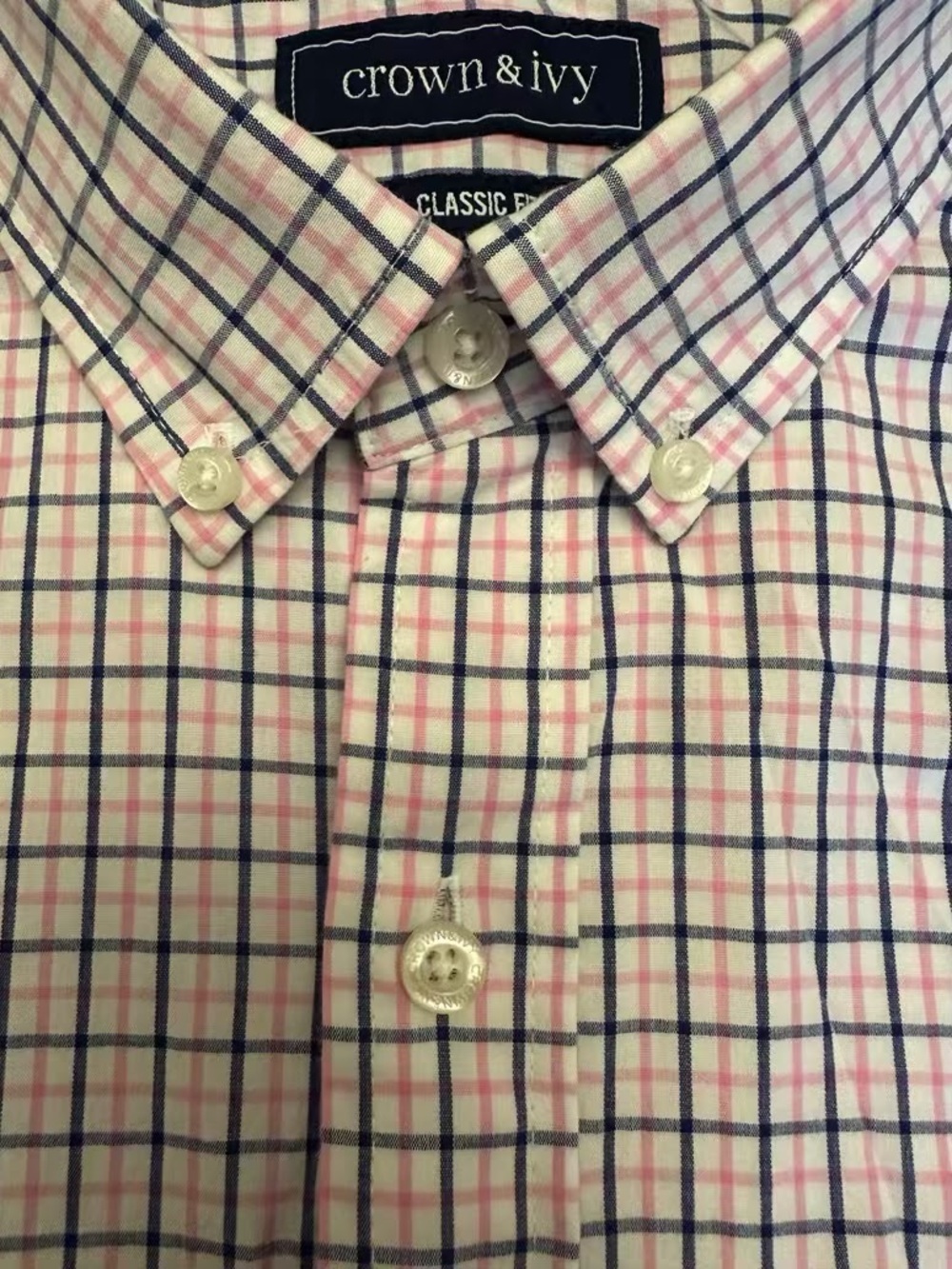 Crown & Ivy Men Plaid Long Sleeve Button Down Shirt Small S
